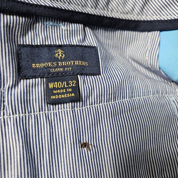 Brooks Brothers Mens Light Blue Chino Pants Size 40/32 Modern Fit Cotton Blend C - Picture 5 of 7